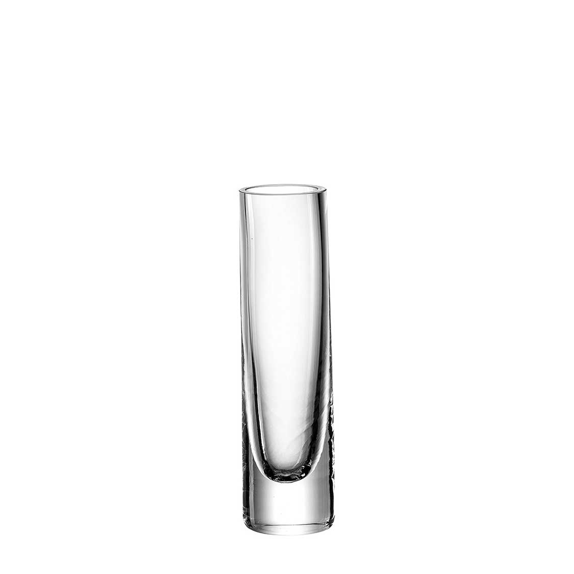 Solifleurvase NOVARA aus klarem Glas vor weissem Hintergrund