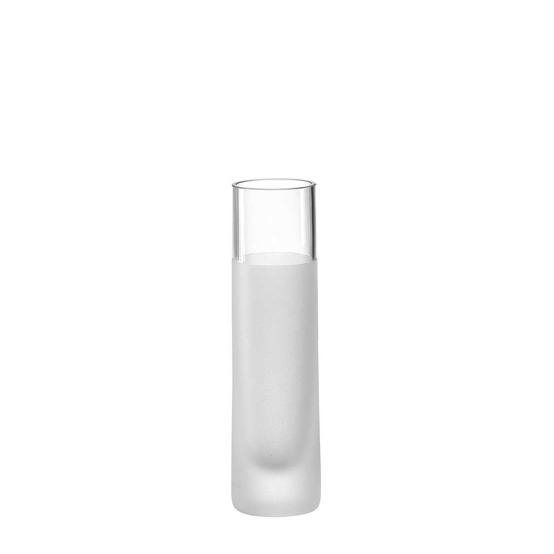 Solifleurvase NOVARA 16 cm satiniert, mit klarem Glasrand oben