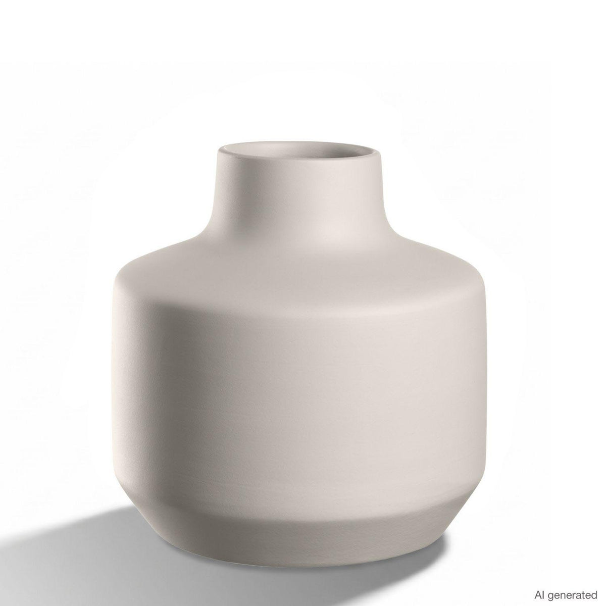 Keramikvase MILANO 22 cm creme auf weißem Hintergrund