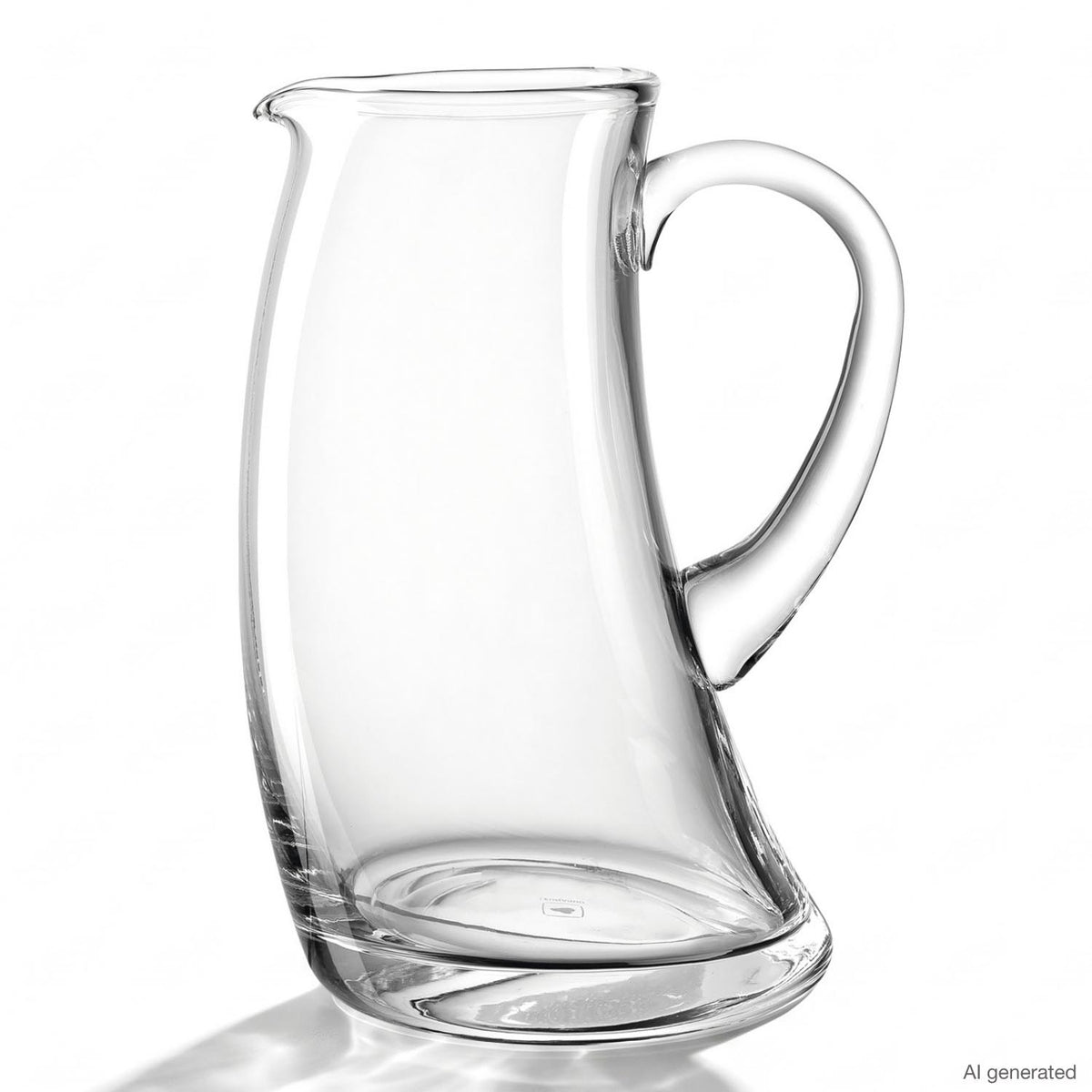 Krug SWING 1,2 l aus Glas, klares Ausschankgefäß mit Henkel