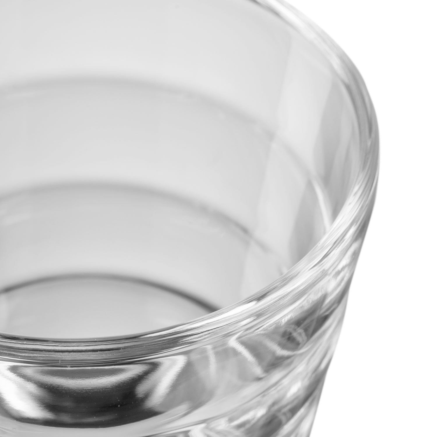 Becherset ONDA 12-teilig, klarer Becher in Nahaufnahme