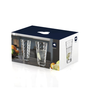 Trinkglas OPTIC 300 ml 6er-Set in Verpackung mit Produktabbildungen