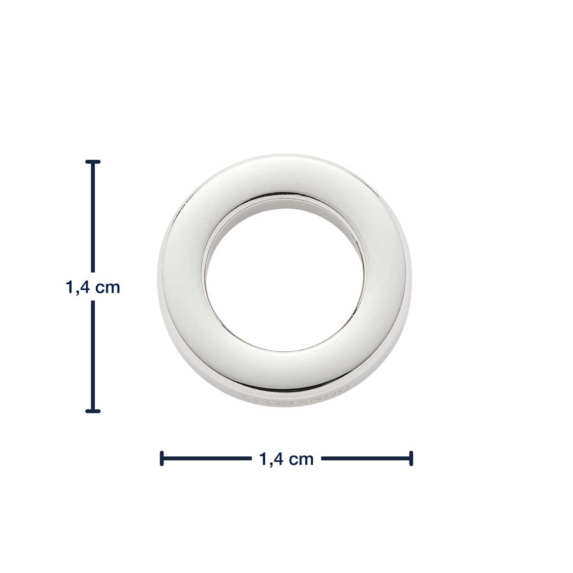 Massangaben zu Edelstahlring klein flach