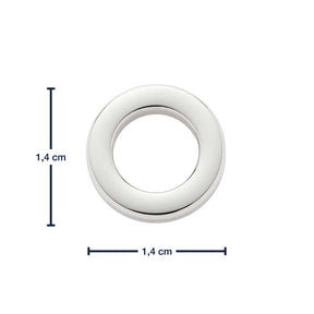 Massangaben zu Edelstahlring klein flach