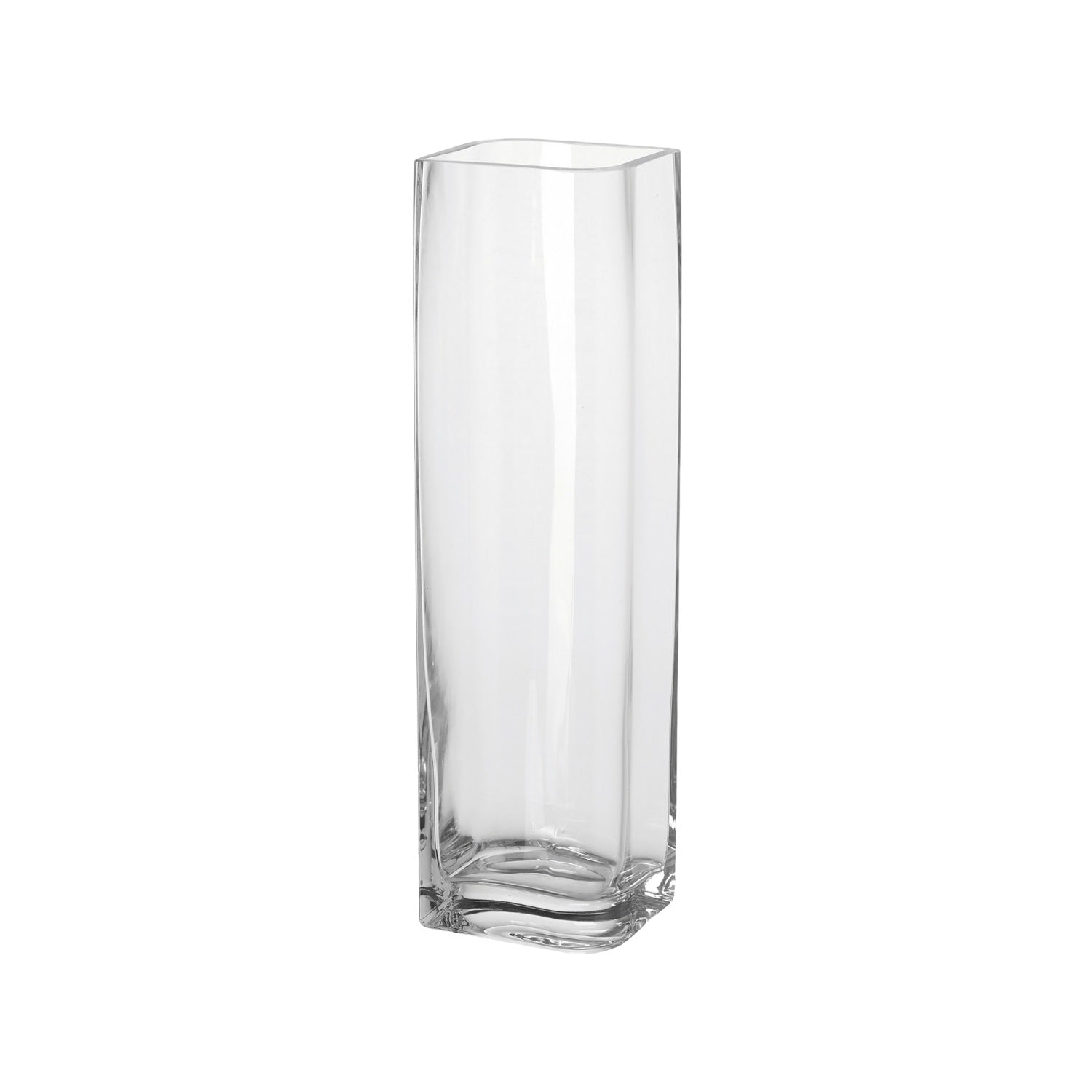 Bodenvase LUCCA aus klarem Glas, rechteckige Form