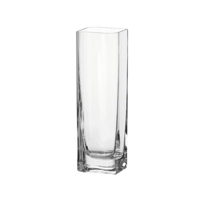 Solifleurvase LUCCA aus klarem Glas, prismatische Form, freigestellt vor weissem Hintergrund
