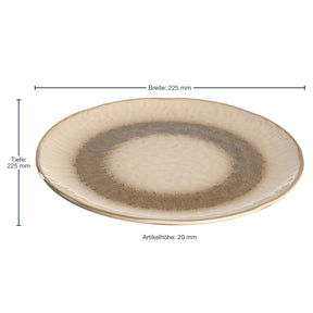 Massangaben zu Keramikteller MATERA 23 cm beige