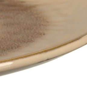 Keramikteller MATERA, beige Glasur, Randdetail mit Farbverlauf