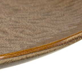 Keramikteller MATERA, Randdetail mit goldfarbenem Dekor, beige Oberflaeche