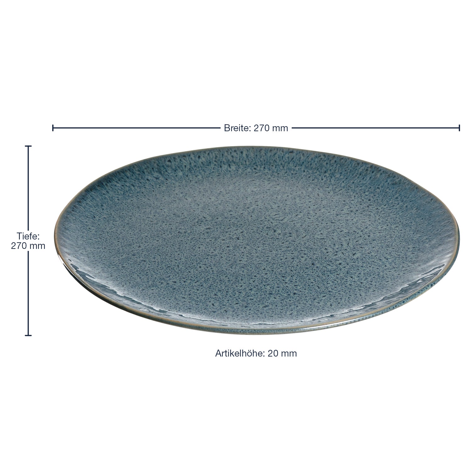Massangaben zu Keramikteller MATERA 27 cm blau