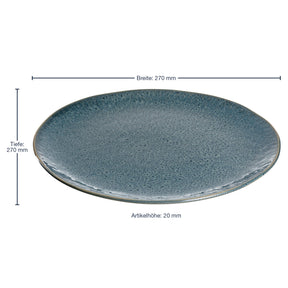 Massangaben zu Keramikteller MATERA 27 cm blau