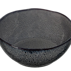 Keramikschale MATERA 24 cm anthrazit mit strukturierter Oberflaeche, Frontalansicht