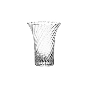 Vase RAVENNA optisch, klares Glas, trichterförmig, strukturierte Oberfläche