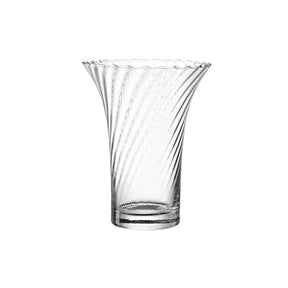 Vase RAVENNA optisch mit spiralförmigem Muster, klares Glas, Freisteller