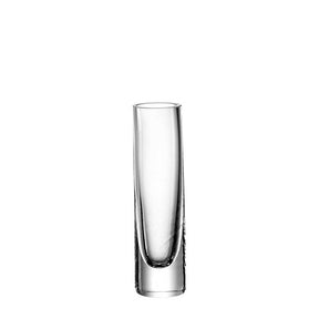 Solifleurvase NOVARA aus klarem Glas vor weissem Hintergrund