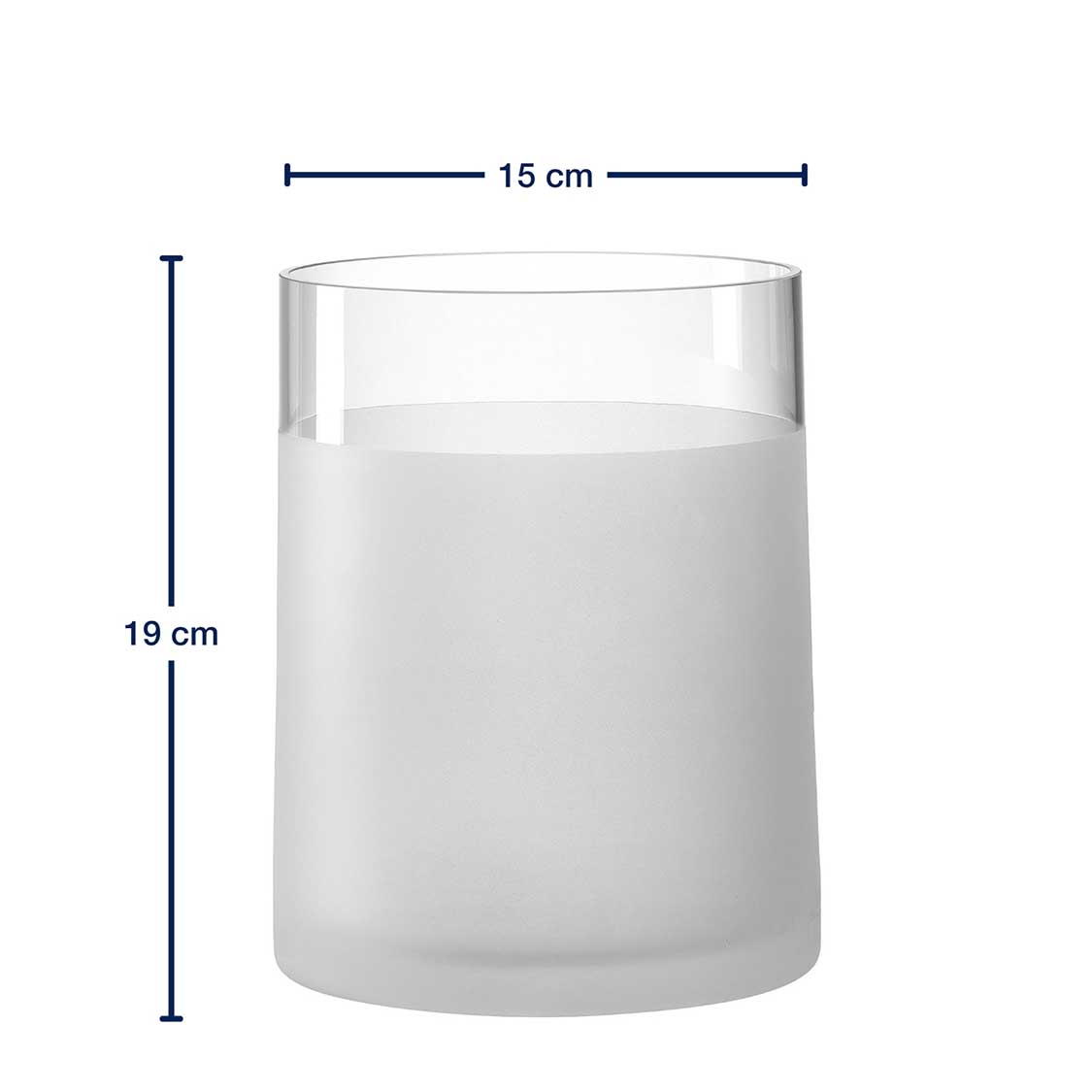 Massangaben zu Vase NOVARA 19 cm satiniert