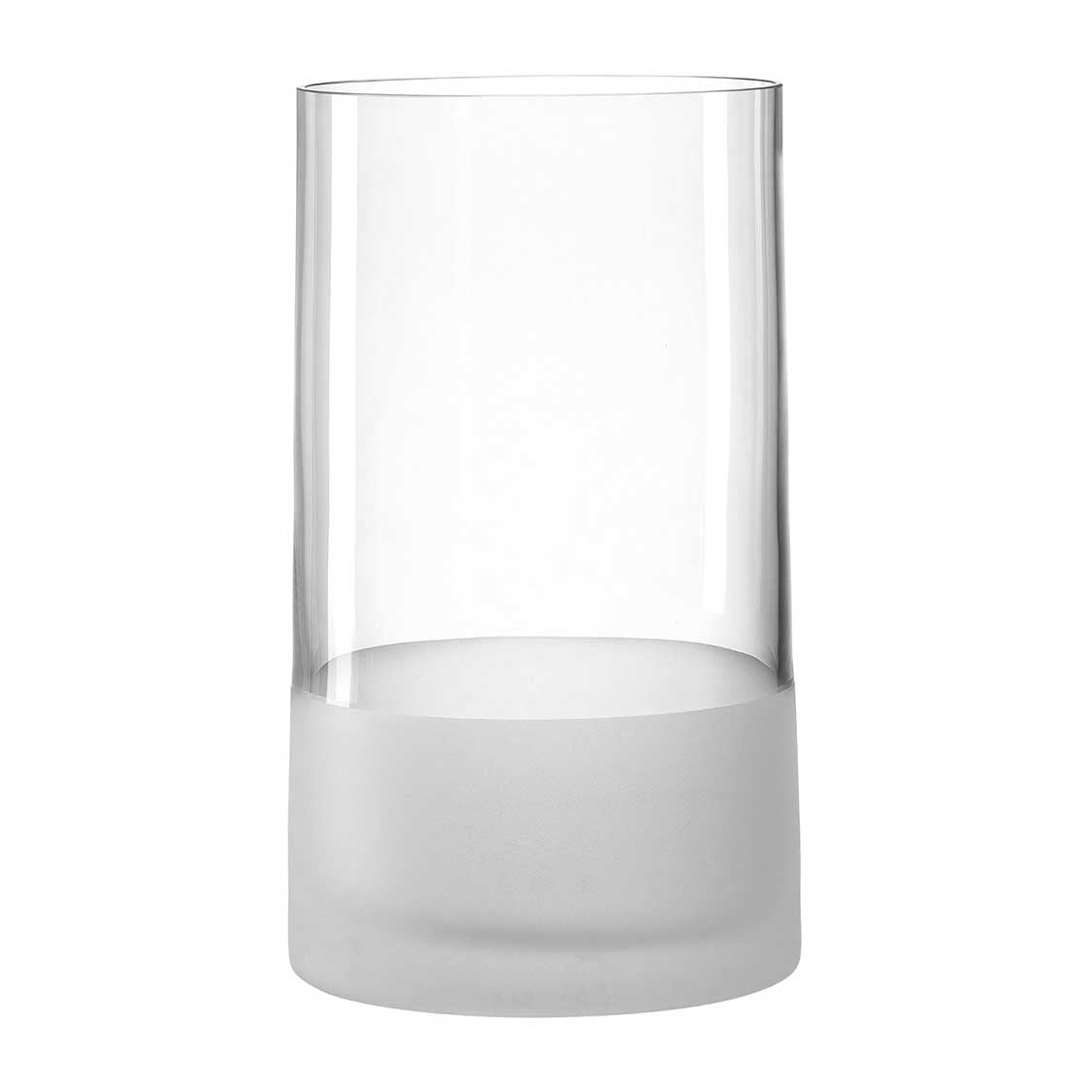 Vase NOVARA 26 cm satiniert aus Glas mit satiniertem Boden
