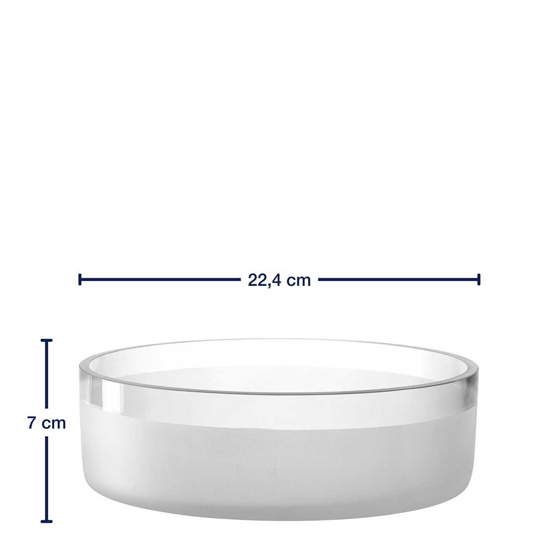Massangaben zur Schale NOVARA 23 cm satiniert