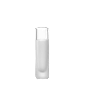 Solifleurvase NOVARA 16 cm satiniert, mit klarem Glasrand oben