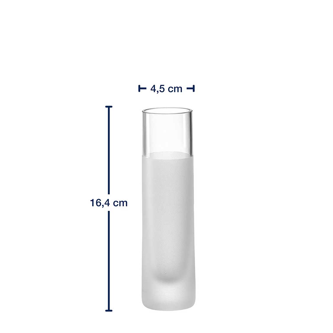 Massangaben zu Solifleurvase NOVARA 16 cm satiniert