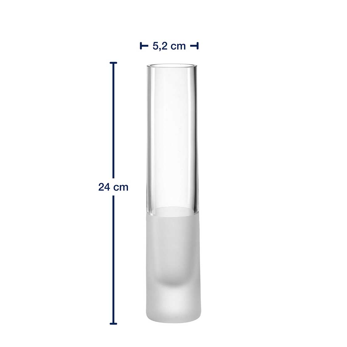 Massangaben zu Solifleurvase NOVARA 24 cm satiniert