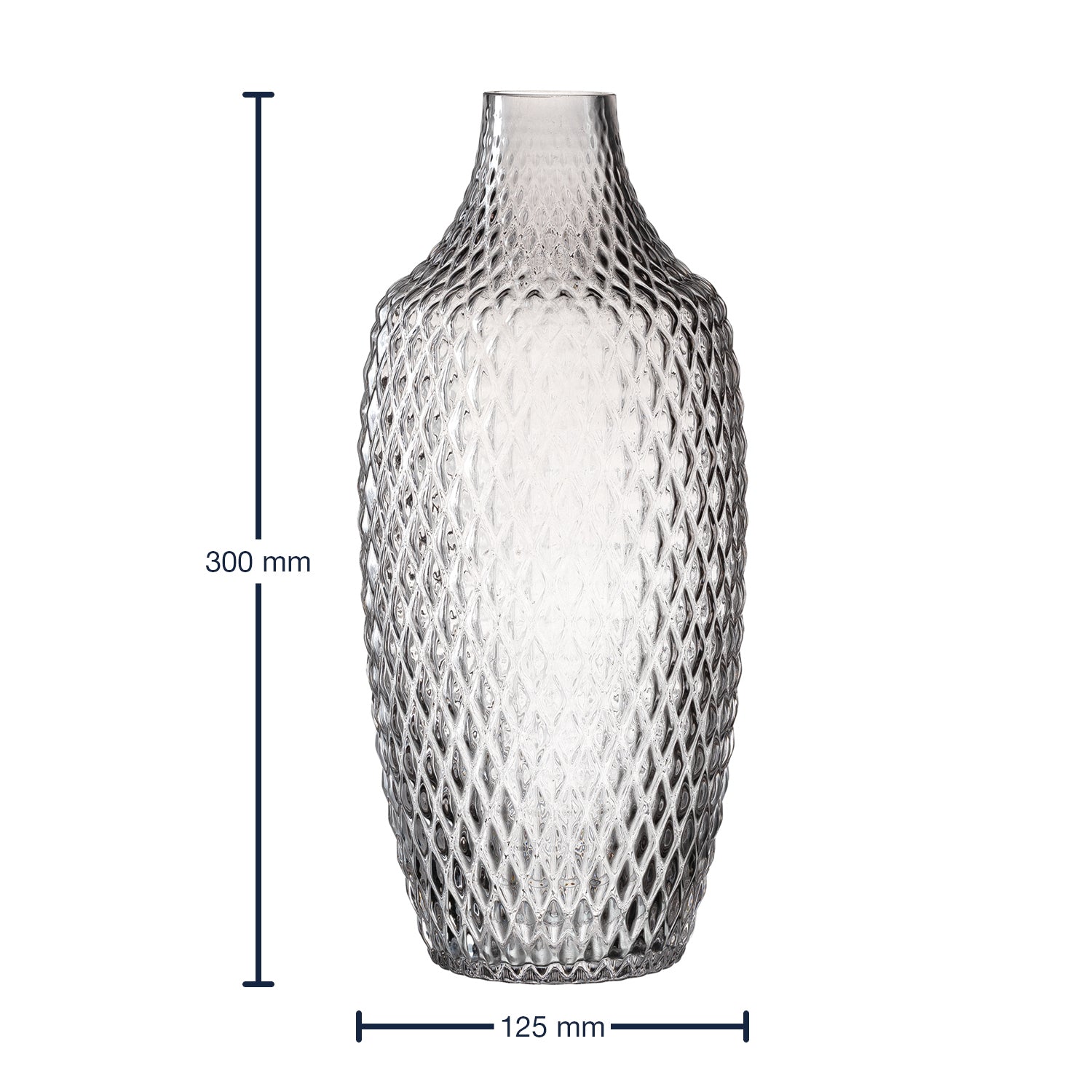Massangaben zu Vase POESIA 30 cm grau