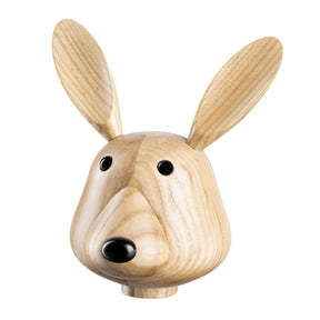 Gewürzmühle Holz CUCINA Hase aus Esche mit schwarzen Augen, Frontalansicht