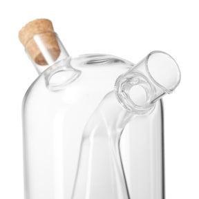 Essig/Öl Flasche 2in1 CUCINA mit zwei Ausgüssen und Korkstopfen