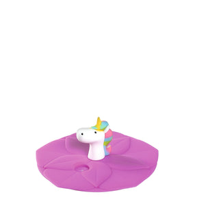 Deckel BAMBINI 9 cm rosé Einhorn auf rosa Silikonunterlage