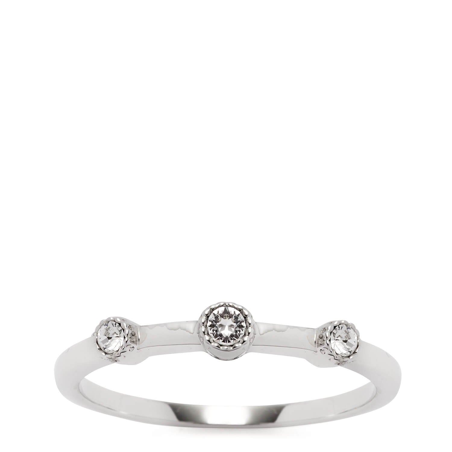 Ring MARIDA 16 CIAO, silber glänzend, mit drei Kristallsteinen