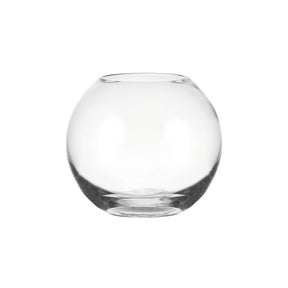 Klare Glaskugel-Vase BOCCIA 15 cm auf weißem Hintergrund