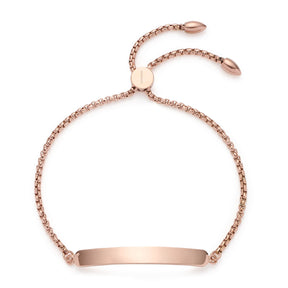Armband ELISA roségold mit Edelstahlkette und verschiebbarem Verschluss