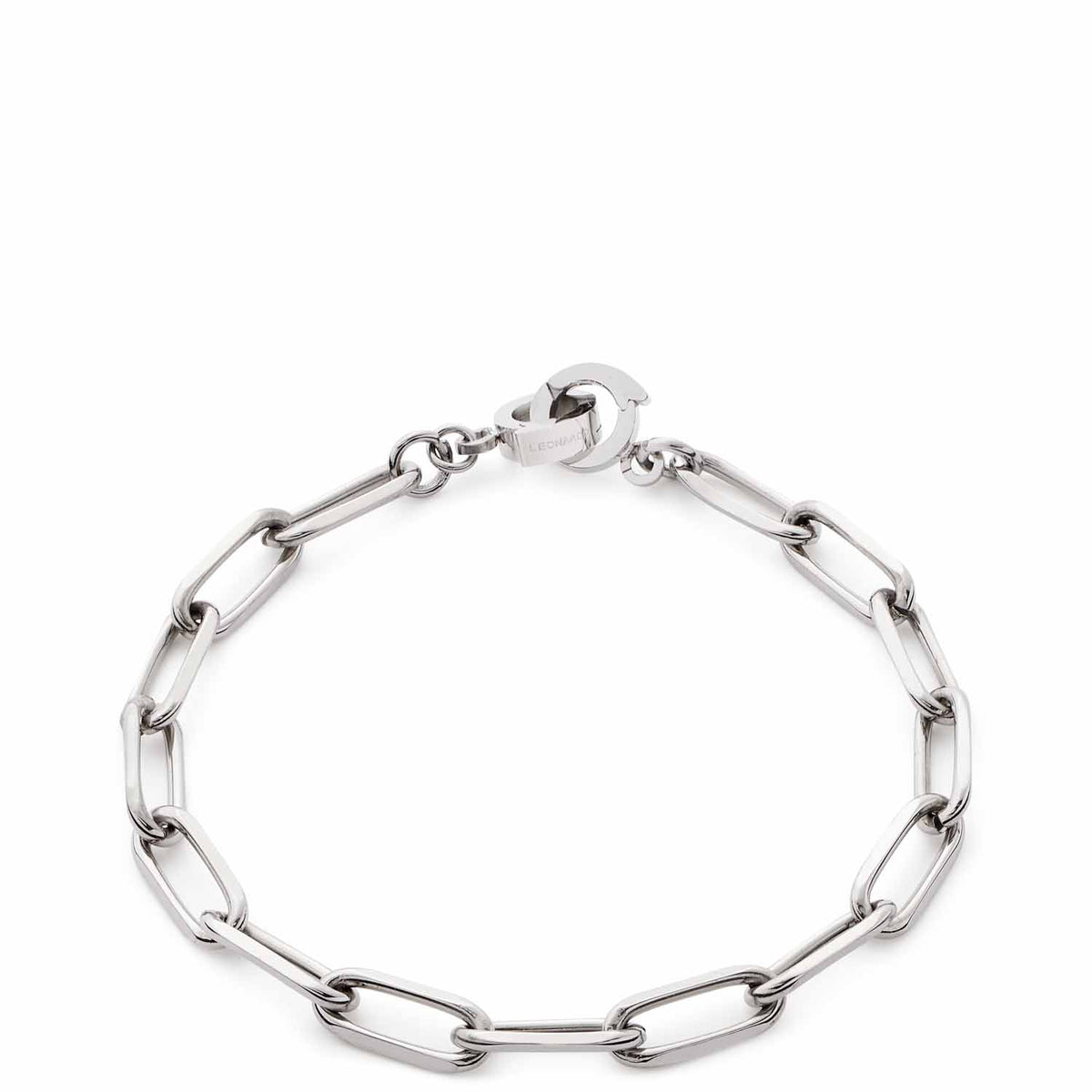 Armband ESTRELLA Clip & Mix in Silber mit ovalen Gliedern und Karabinerverschluss