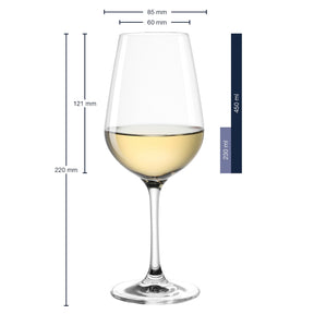 Massangaben zum Weißweinglas TIVOLI 450 ml