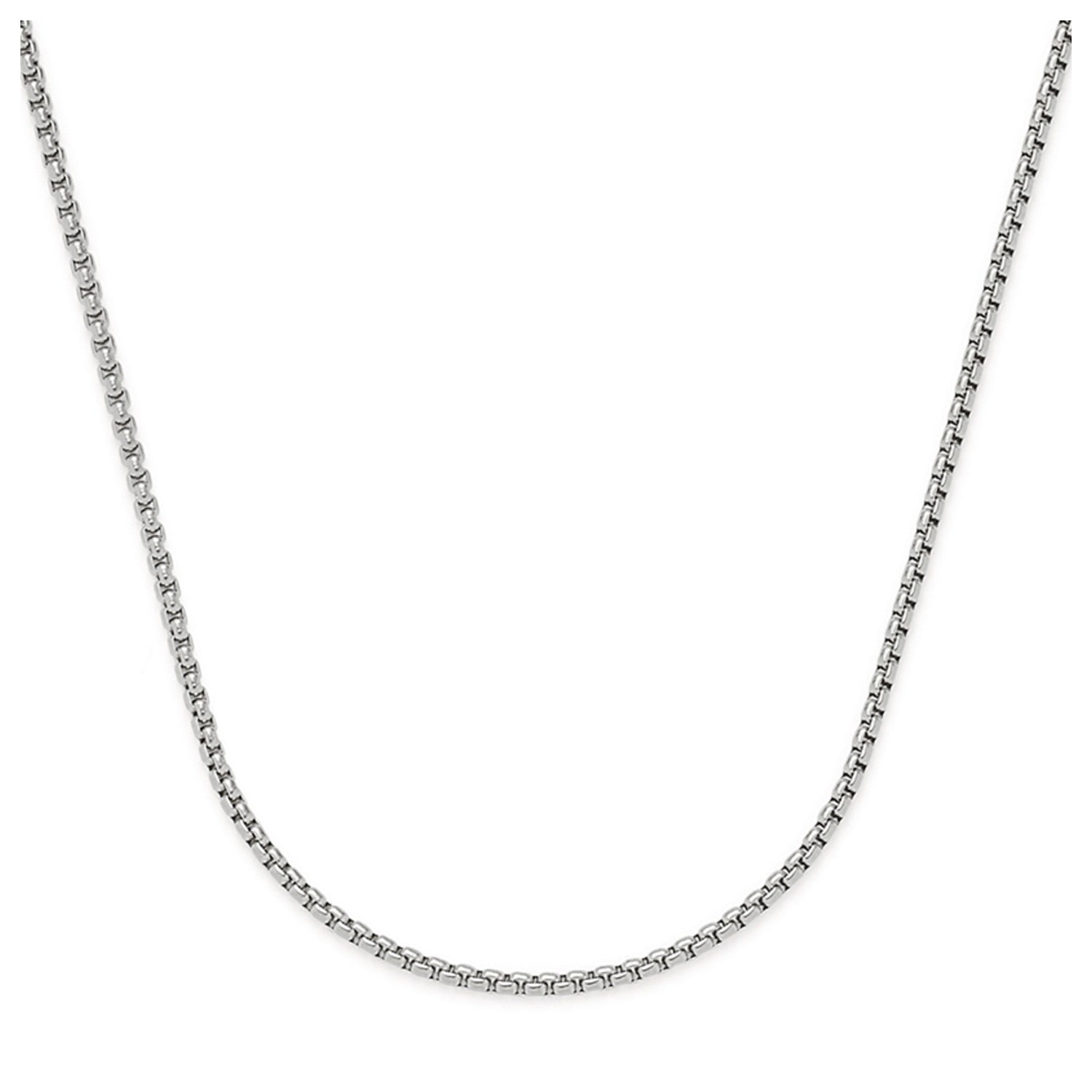 Halskette LIV 90 cm Clip & Mix silber glänzend auf weißem Hintergrund