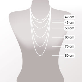 Massangaben zu Halskette VALEA 45 cm