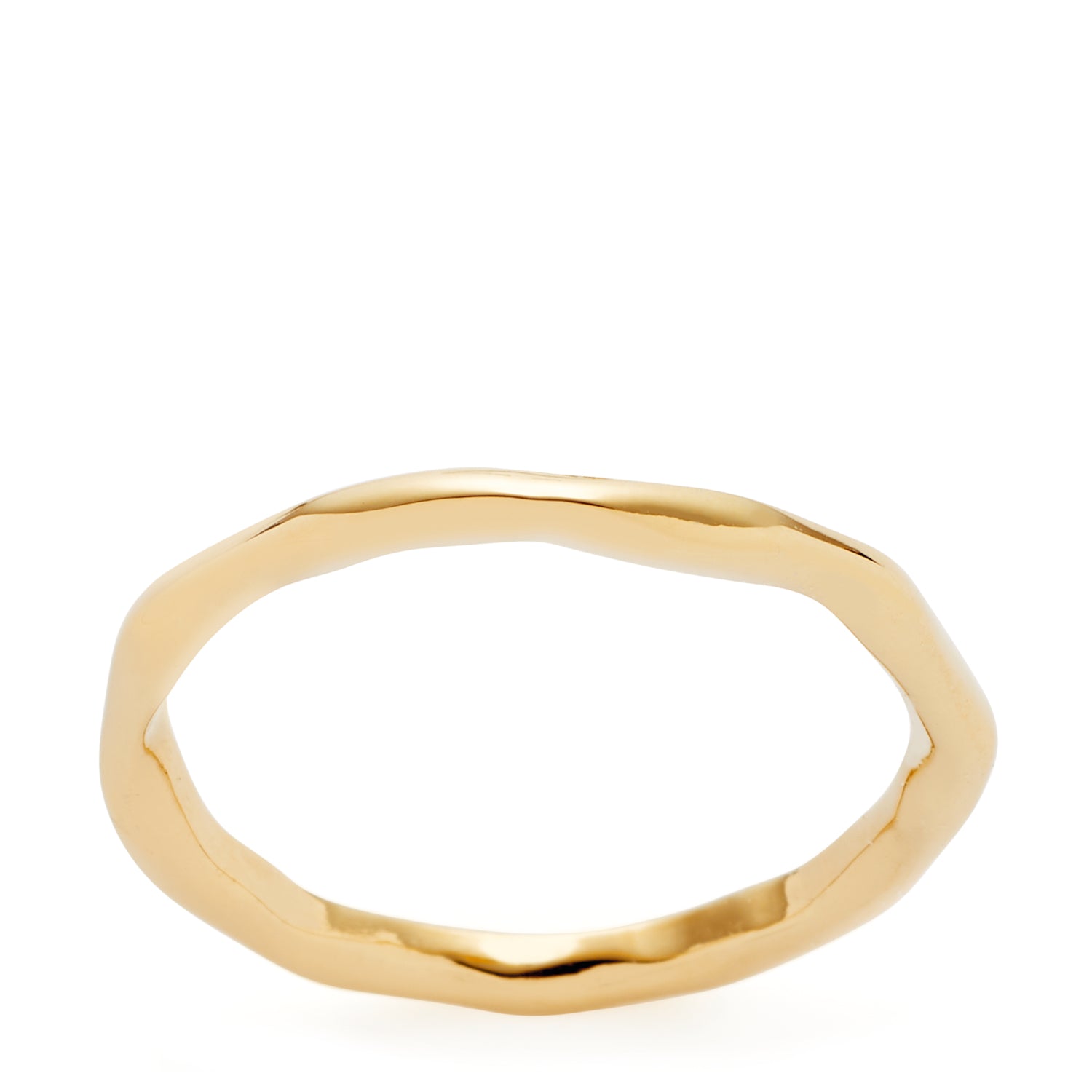 Ring PAVINA 16 CIAO in Gold, geometrisch facettierte Form, Draufsicht