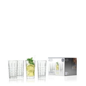 Longdrinkglas SPIRITII 260 ml 4er-Set mit Getränk und Originalverpackung