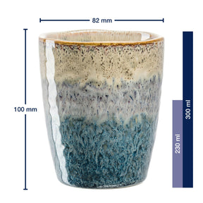 Massangaben zu Keramikbecher MATERA 300ml beige/anthrazit/blau