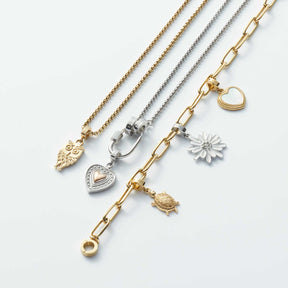 Anhänger MORA Clip & Mix in Gold mit verschiedenen Kettentypen und Charms