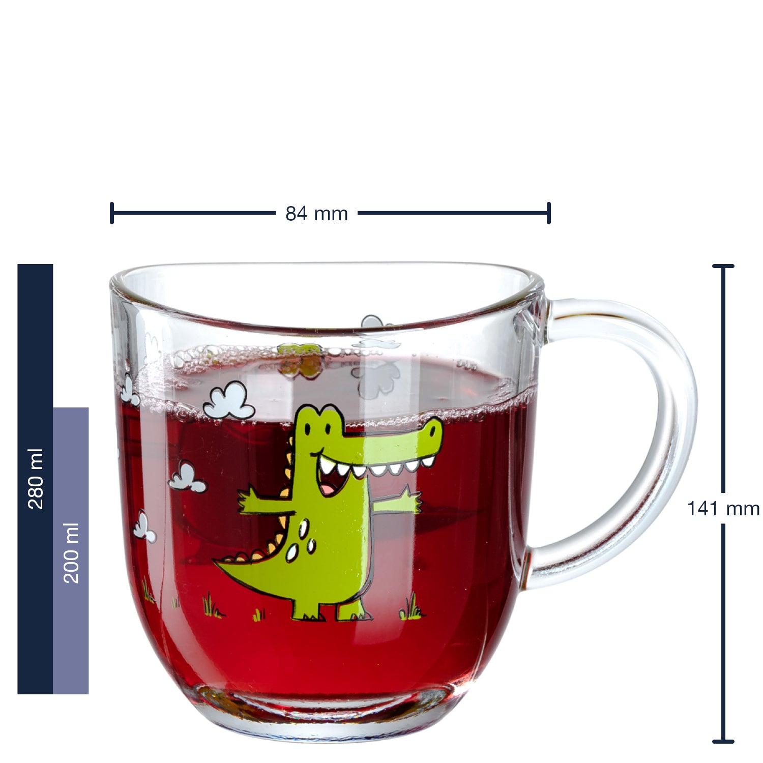 Massangaben zu Tasse BAMBINI 280 ml Krokodil