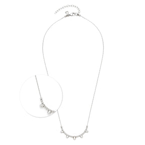 Halskette AMALIA 42 cm CIAO in Silber mit Kettendetail und Verpackungsansicht