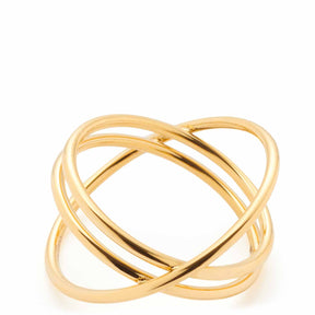 Ring TRINITY 16 CIAO in Gold mit verschlungenen Baendern