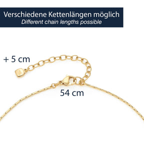 Massangaben zu Halskette PILEA gold mit Verlängerungskette