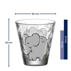 Massangaben zu Kinderbecher BAMBINI OPTIC 215ml Elefant 6er-Set