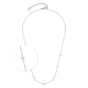 Halskette JANNA 42 cm CIAO silber mit Perlendetail, Detailansicht der Verschlusszone