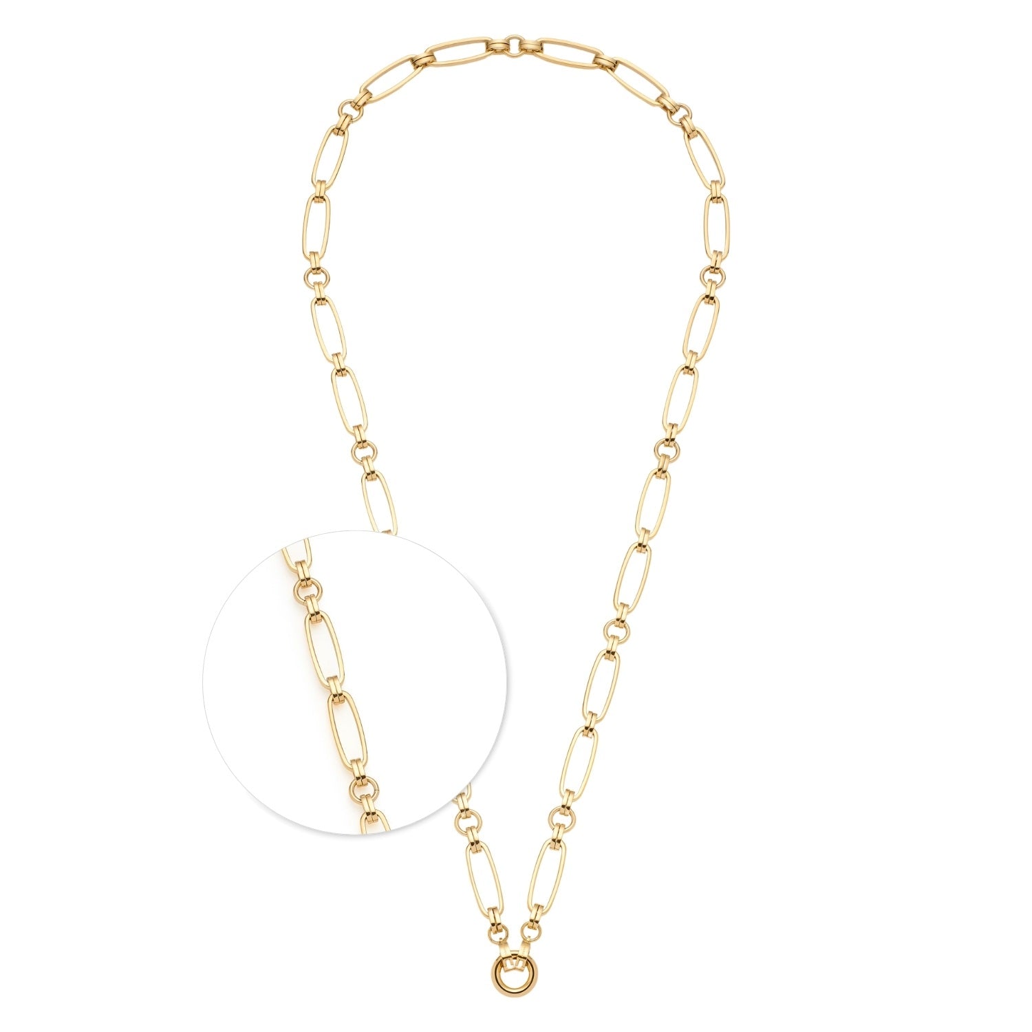 Halskette MATHILDE, Gliederkette gold, Detailansicht Kettenglieder