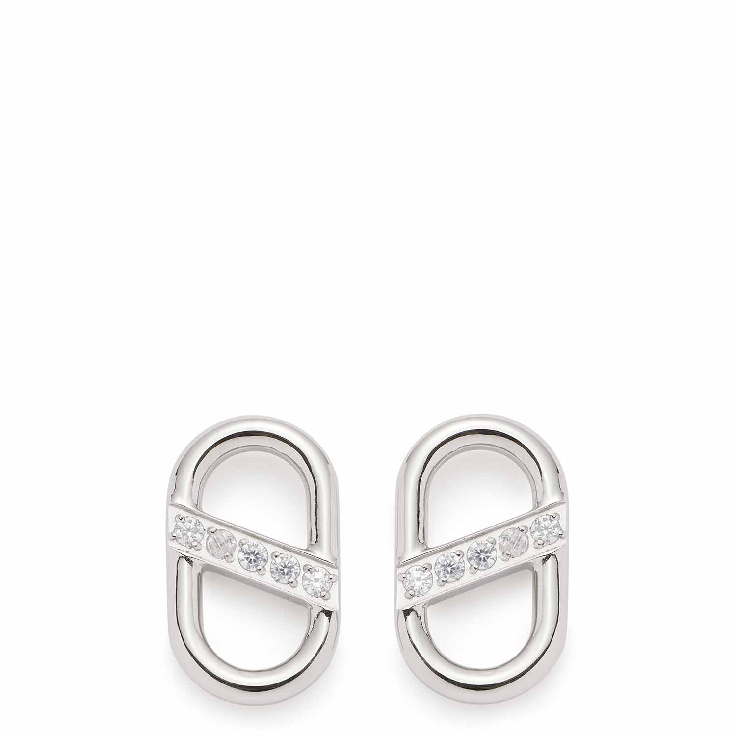 Set/2 Anhänger NAREA Beauty's silber mit Zirkonia-Besatz auf weißem Hintergrund