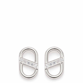 Set/2 Anhänger NAREA Beauty's silber mit Zirkonia-Besatz auf weißem Hintergrund