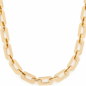 Halskette ORFEA 45 cm, goldene Gliederkette mit rechteckigen Kettengliedern
